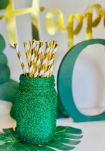 Load image into Gallery viewer, Jungle Green Glitter Mason Jar - KLC Creation
