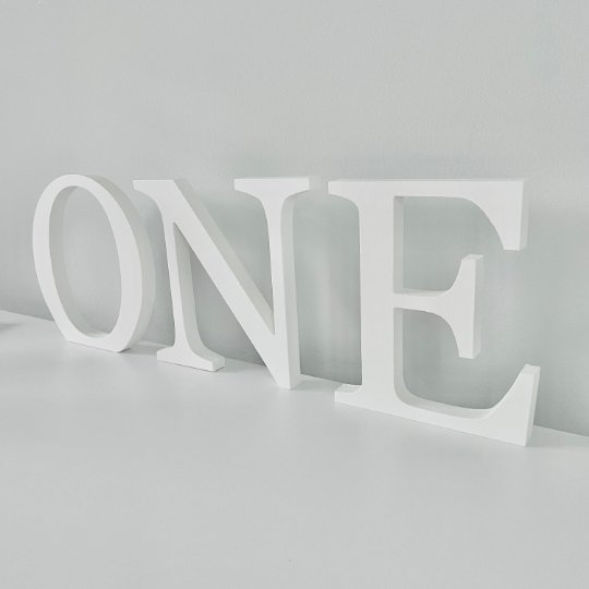 Large Freestanding White ONE - KLC Creation
