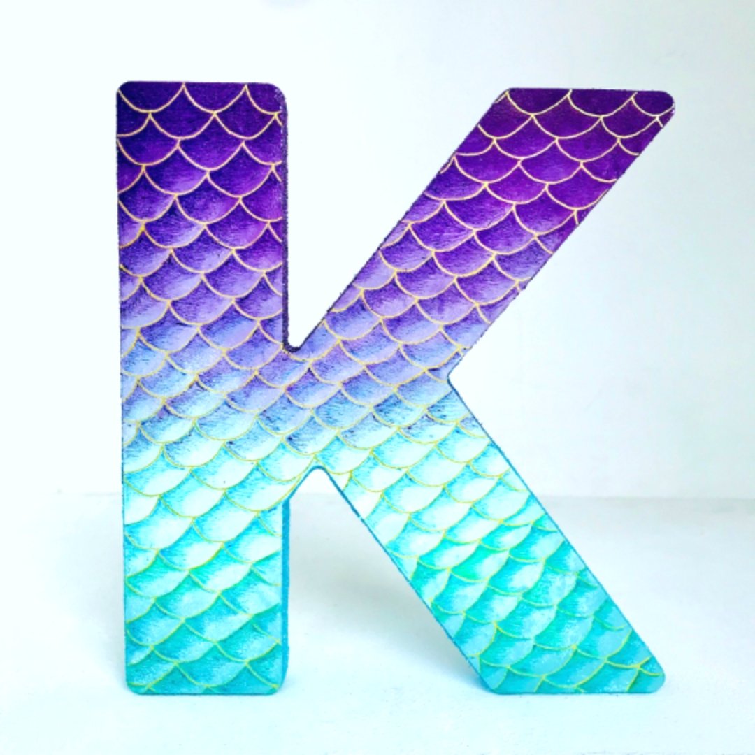 Large Mermaid Freestanding Letter - KLC Creation