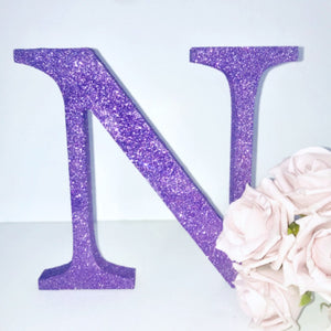 Large Silver Glitter Letter - KLC Creation