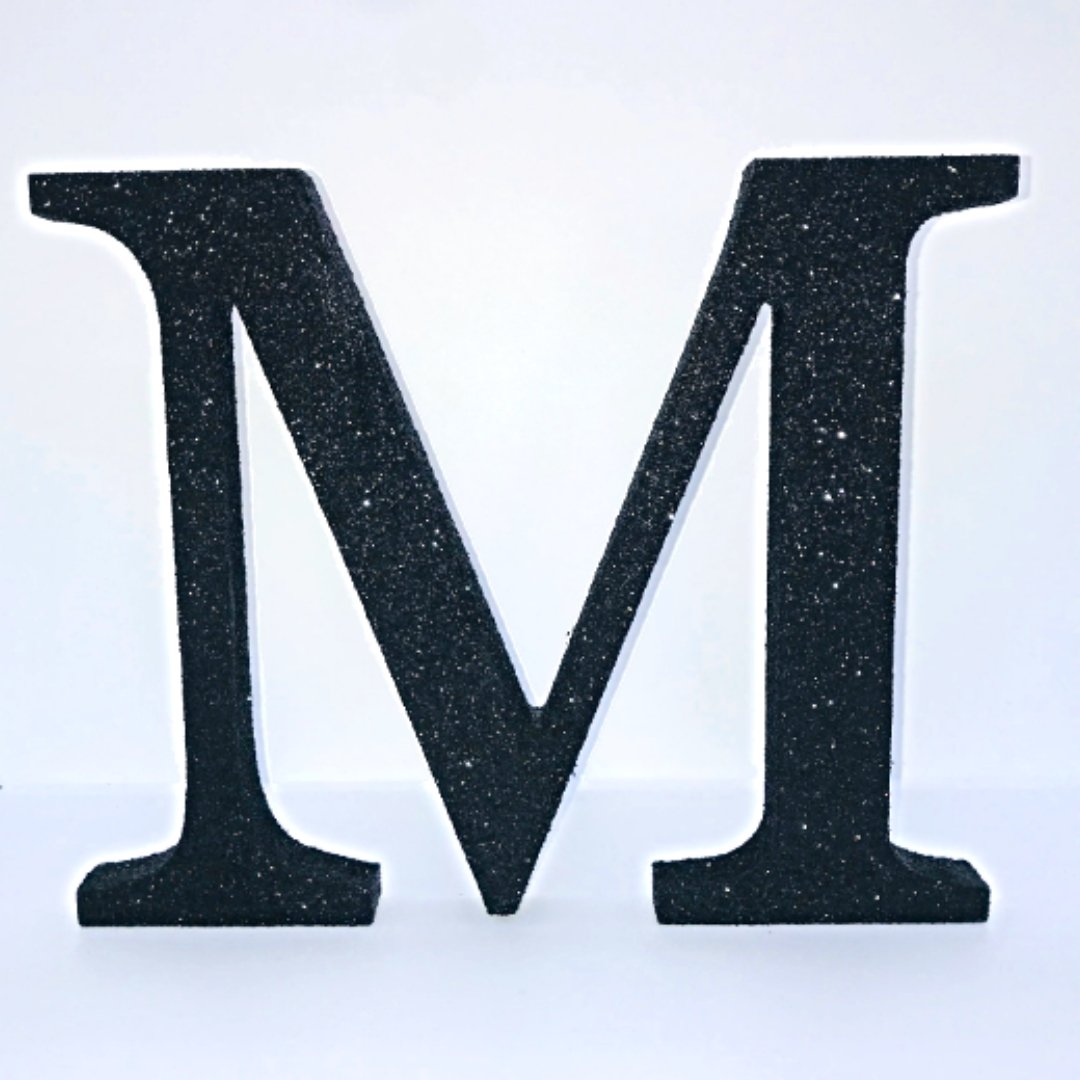Large Silver Glitter Letter - KLC Creation