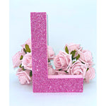 Load image into Gallery viewer, Pink Glitter Freestanding Letter/No. - KLC Creation
