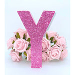 Load image into Gallery viewer, Pink Glitter Freestanding Letter/No. - KLC Creation
