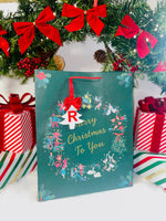 Load image into Gallery viewer, Red &amp; White Christmas Initial Tree Decoration - KLC Creation
