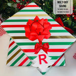 Load image into Gallery viewer, Red &amp; White Christmas Initial Tree Decoration - KLC Creation
