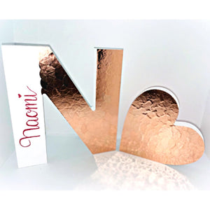 Rose Gold Freestanding Heart - KLC Creation