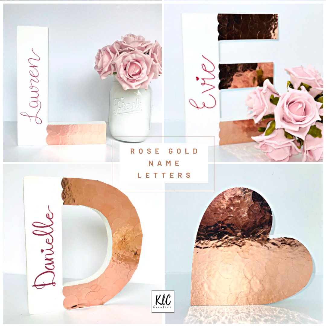 Rose Gold Name Letter - KLC Creation