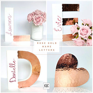 Rose Gold Name Letter - KLC Creation