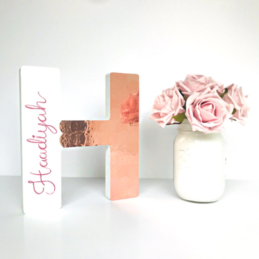 Rose Gold Name Letter - KLC Creation