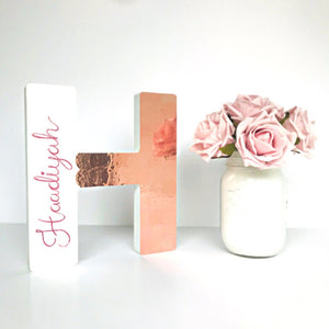 Rose Gold Name Letter - KLC Creation