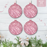 Load image into Gallery viewer, Set of Teal Green Glitter Bauble Decorations - KLC Creation
