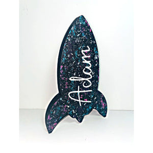 Space Rocket Name Decor - KLC Creation