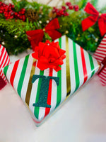 Load image into Gallery viewer, Teal Glitter Initial Christmas Decoration - KLC Creation

